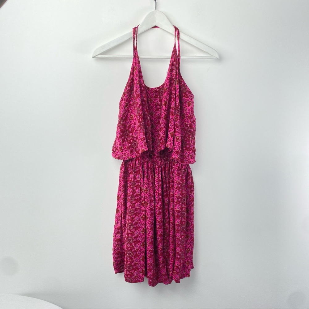 Hollister Pink Floral Backless Sundress